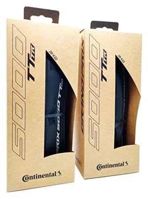 Continental Grand Prix 5000 TT TR Timetrial Tubeless Ready – 700 x 28 – Preto – Conjunto de 2 pneus