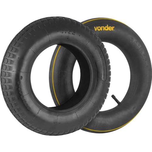 Vonder, Pneu Para Carrinho 3,25" X 8", 2 Lonas Com Câmara.